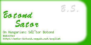 botond sator business card